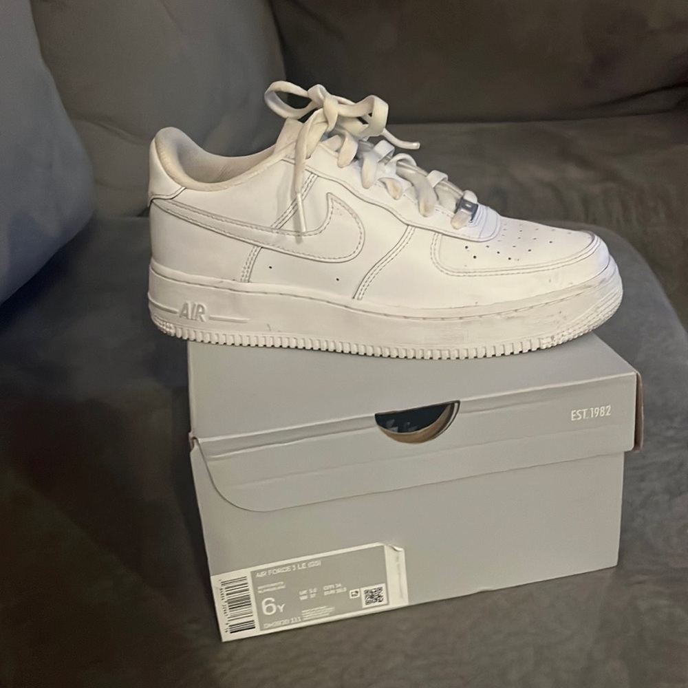 Used white Air Force 1’s